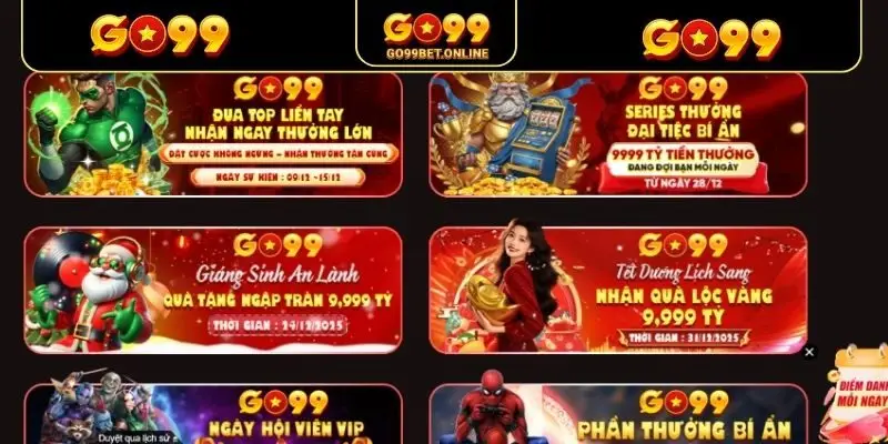 Chương trình khuyến mãi GO99 cho người mới
