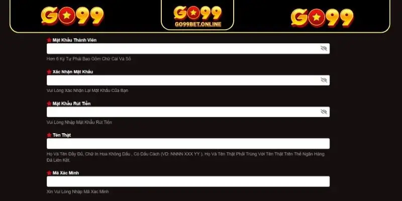 Hướng dẫn đăng ký GO99 cho newbie